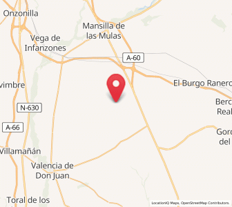 Map of San Román de los Oteros, Castille and León