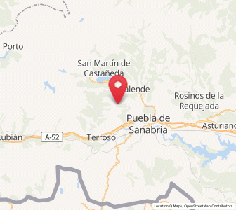 Map of San Román de Sanabria, Castille and León
