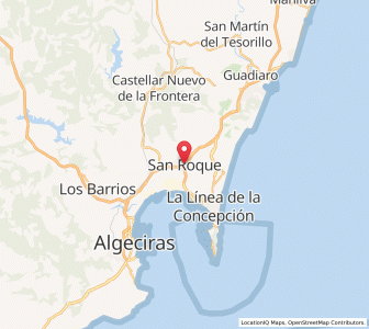 Map of San Roque, Andalusia