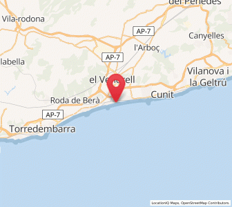 Map of San Salvador, Catalonia