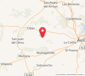 Map of Sanchorreja, Castille and León