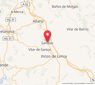 Map of Sandiás, Galicia