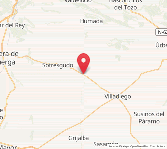 Map of Sandoval de la Reina, Castille and León