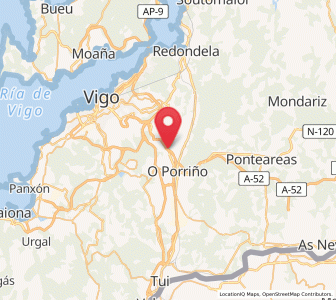 Map of Sanguiñeda, Galicia