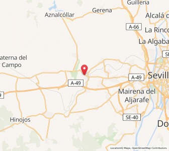 Map of Sanlúcar la Mayor, Andalusia