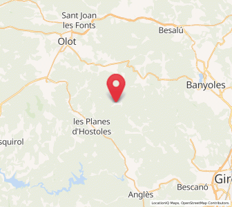 Map of Sant Aniol de Finestres, Catalonia