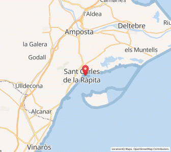 Map of Sant Carles de la Ràpita, Catalonia