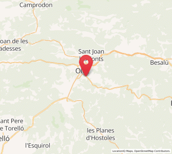 Map of Sant Cristòfol de les Fonts, Catalonia