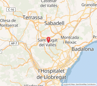 Map of Sant Cugat del Vallès, Catalonia