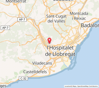 Map of Sant Feliu de Llobregat, Catalonia