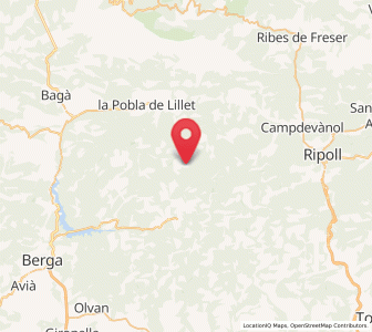 Map of Sant Jaume de Frontanyà, Catalonia