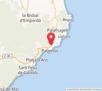 Map of Sant Joan de Palamós, Catalonia