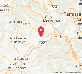 Map of Sant Llorenç d'Hortons, Catalonia