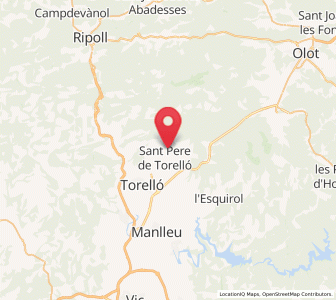 Map of Sant Pere de Torelló, Catalonia