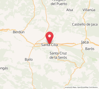Map of Santa Cilia de Jaca, Aragon