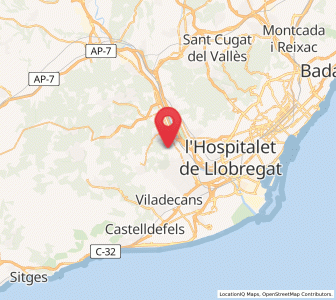 Map of Santa Coloma de Cervelló, Catalonia