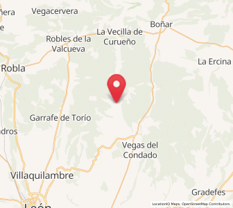 Map of Santa Colomba de Curueño, Castille and León