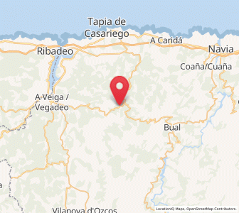 Map of Santa Colomba, Asturias