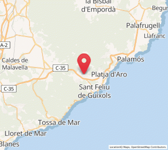 Map of Santa Cristina d'Aro, Catalonia