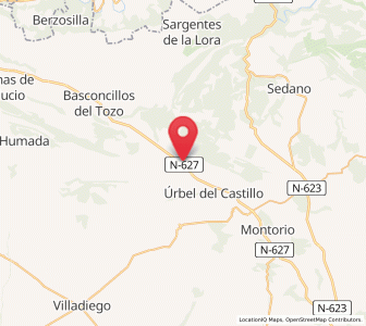 Map of Santa Cruz del Tozo, Castille and León