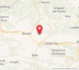 Map of Santa Engracia, Aragon