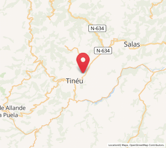 Map of Santa Eulalia de Tineo, Asturias