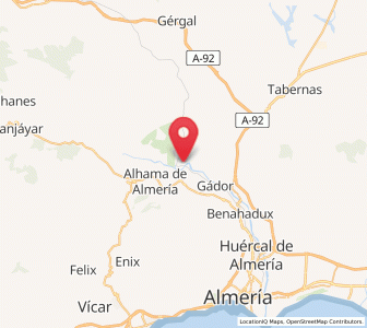 Map of Santa Fe de Mondújar, Andalusia