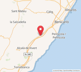 Map of Santa Magdalena de Pulpis, Valencia