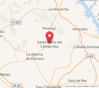 Map of Santa María del Campo Rus, Castille-La Mancha