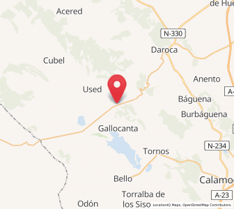 Map of Santed, Aragon