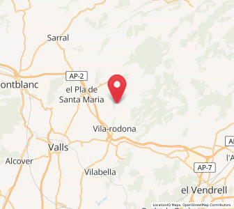 Map of Santes Creus, Catalonia