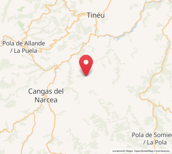 Map of Santiago de Sierra, Asturias