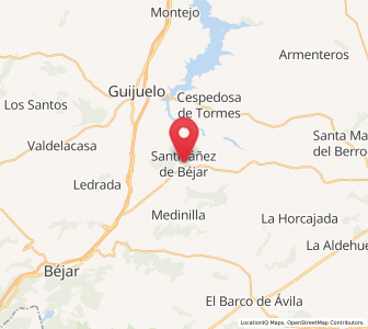 Map of Santibáñez de Béjar, Castille and León