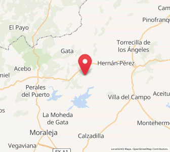 Map of Santibáñez el Alto, Extremadura