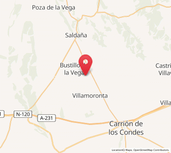 Map of Santillán de la Vega, Castille and León