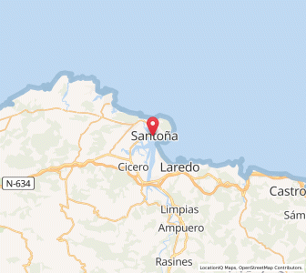 Map of Santoña, Cantabria