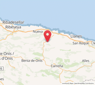 Map of Santoveña, Asturias