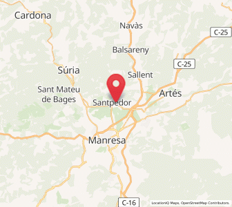 Map of Santpedor, Catalonia