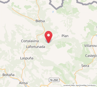 Map of Saravillo, Aragon