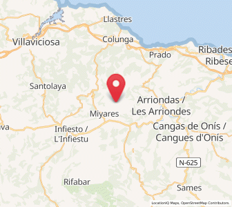 Map of Sardeda, Asturias
