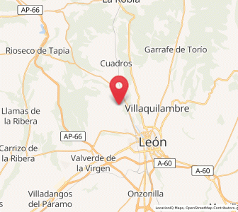 Map of Sariegos, Castille and León