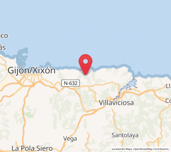 Map of Saudín, Asturias