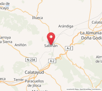 Map of Saviñán, Aragon