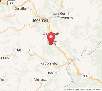 Map of Sebrás, Galicia