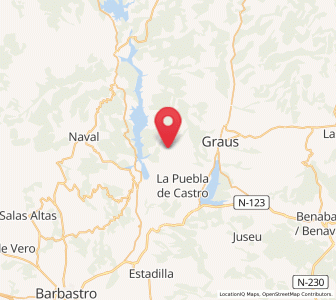 Map of Secastilla, Aragon