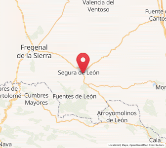 Map of Segura de León, Extremadura