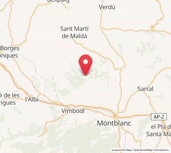 Map of Senan, Catalonia