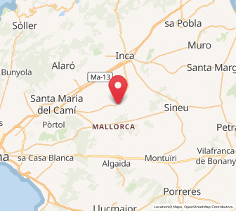 Map of Sencelles, Balearic Islands