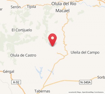 Map of Senes, Andalusia