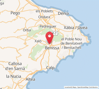 Map of Senija, Valencia